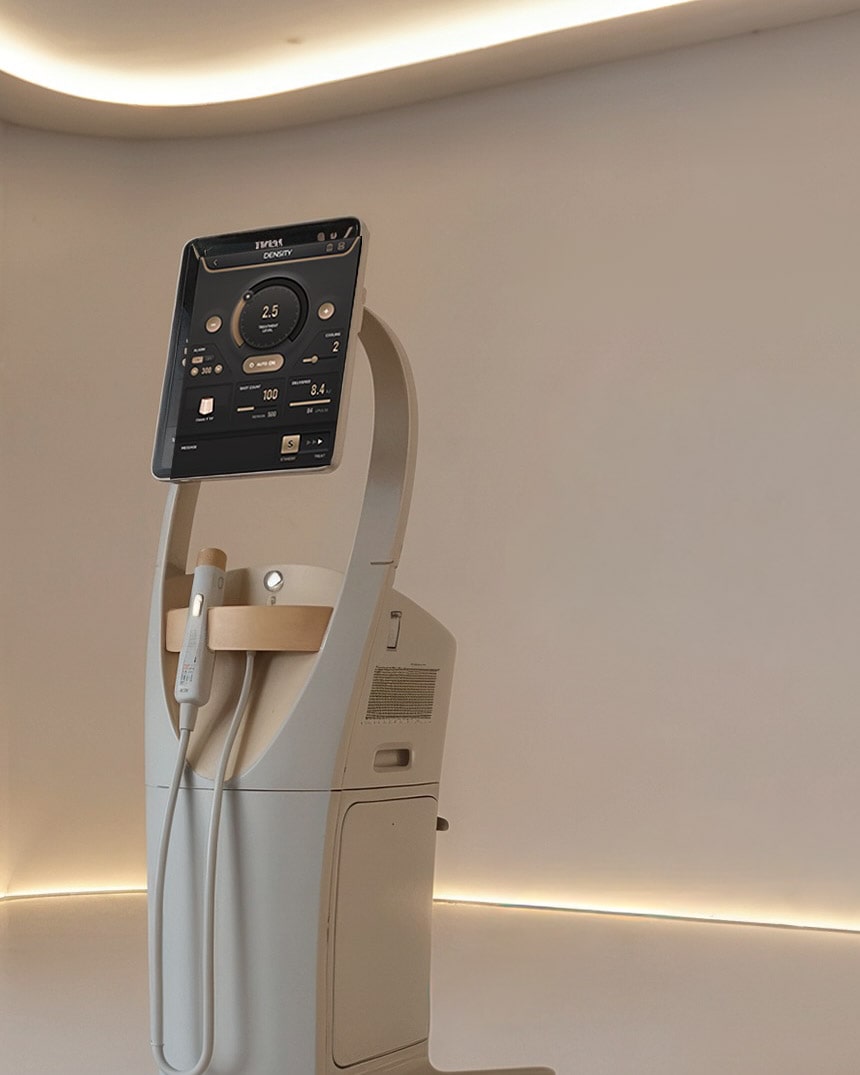 Console do equipamento de radiofrequência DENSITY para estímulo de colágeno